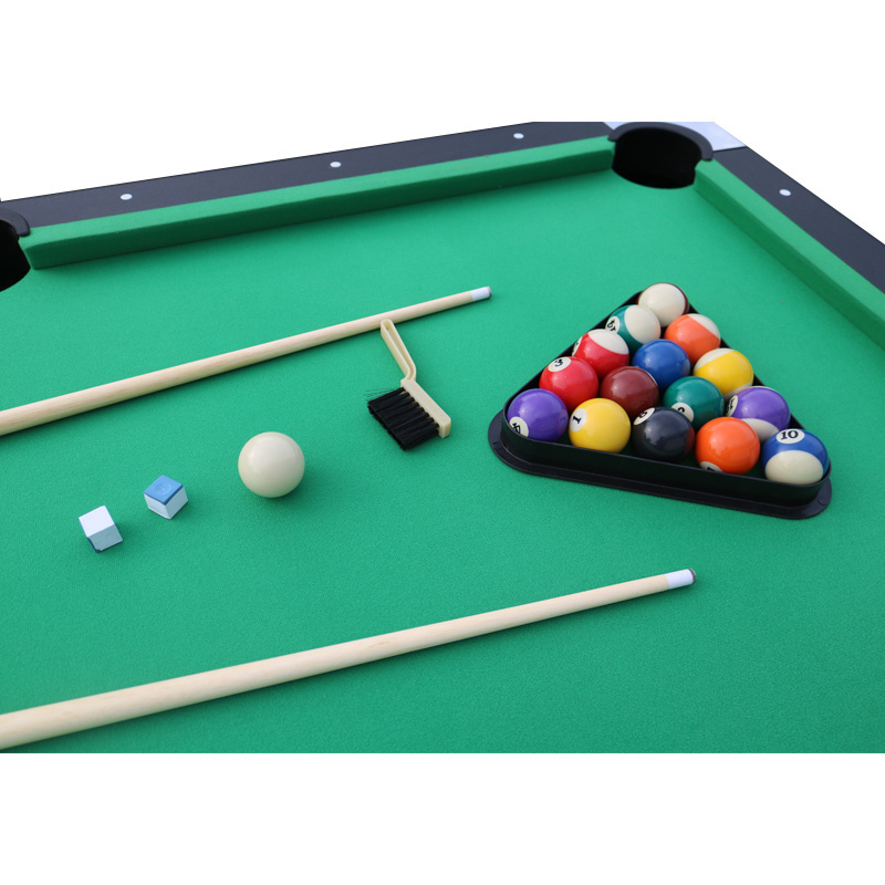 Wholesale 6-Foot Indoor Mini Sports Pool Table with Full Accessories Unisex MDF Cushion Wool Material Net Pocket Cues Included