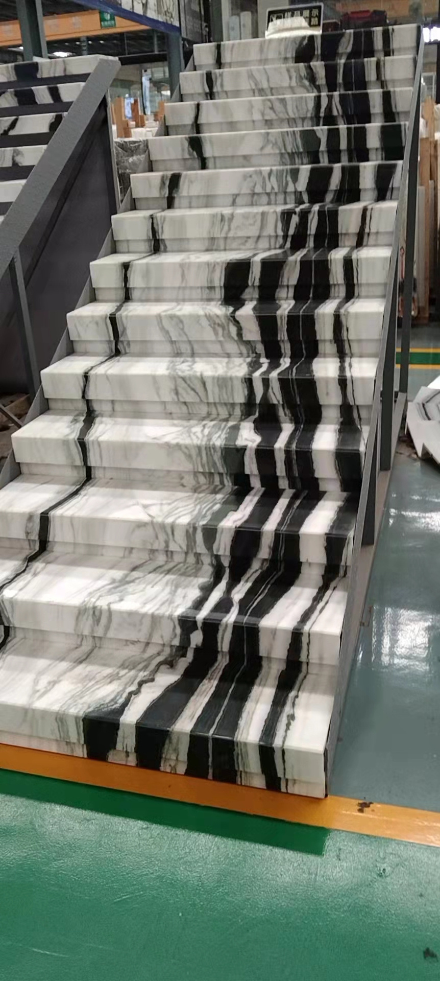 Panda White Black Marble With Black Veins Slab Tile