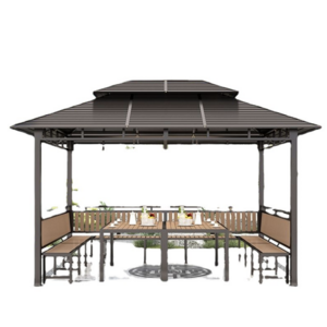 cheaper price outdoor iron tent leisure galvanized board pavilion balcony  garden roof sunshade gazebos for sale