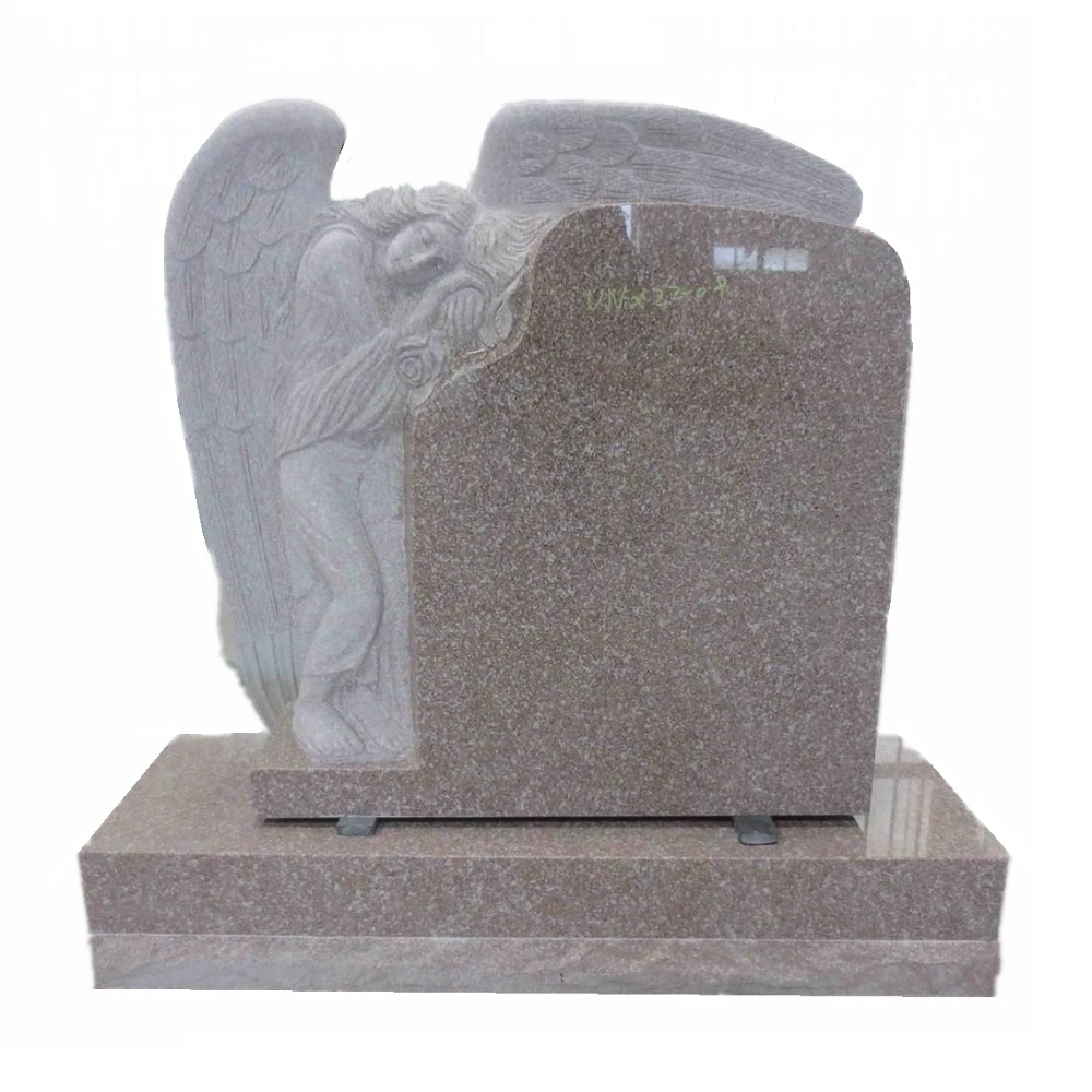 wholesale Pink Granite Monument Stone Upright Price Headstone Rose