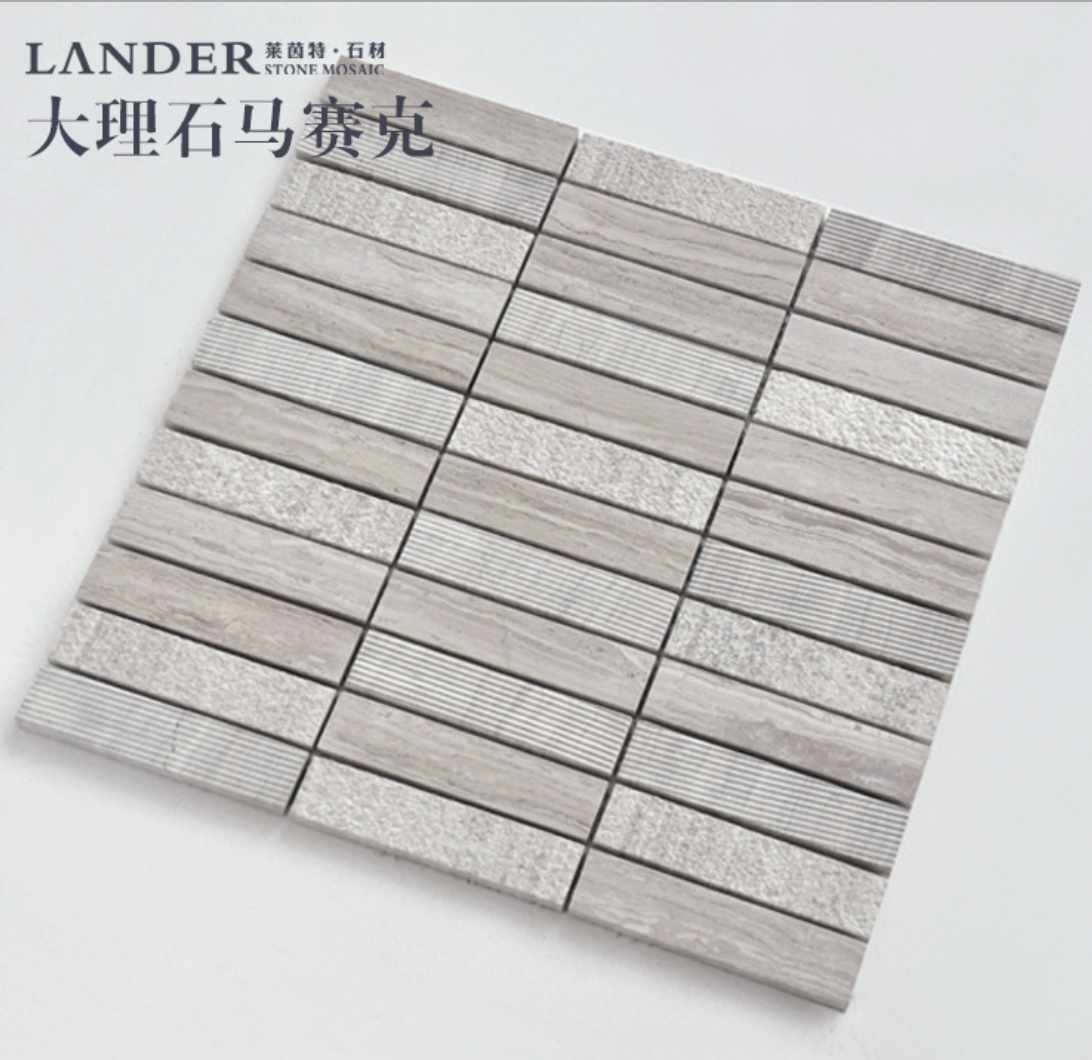 300x300mm rectangle Carrara white marble mosaic wall tiles white subway tile mosaic for wall Kitchen decoration