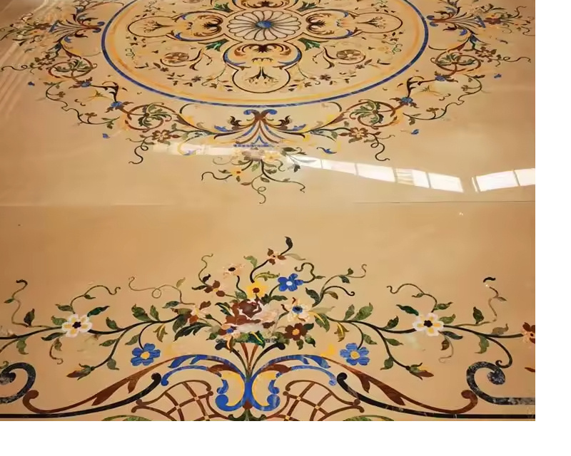 home decorative luxury waterjet marble tile flooring ceramic marble medallion