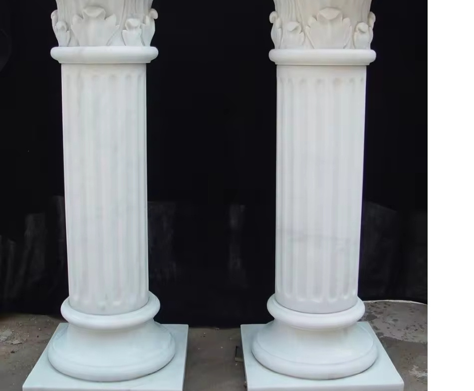 good quality customized Roman design natural stone marble column