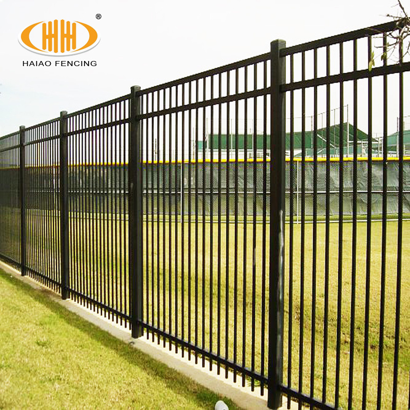 steel angle iron picket fence wrought iron fence panel garden fence flat top steel parking