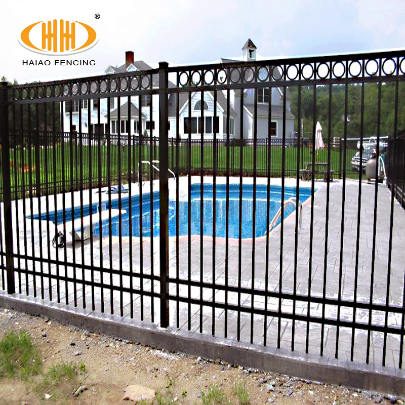 steel angle iron picket fence wrought iron fence panel garden fence flat top steel parking