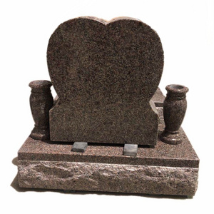 wholesale Pink Granite Monument Stone Upright Price Headstone Rose