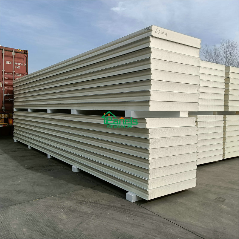 modern design Easy installation Metal Faced Insulating Pu Sandwich Panel For Exterior Wall Panels Clean Room Cold Room