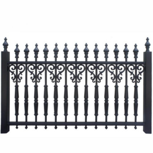 cheap wrought Metal Fence Panels Black modern iron fence design home Garden Aluminum fence for outdoor