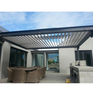 hot sale Outdoor with Mosquito Net Roof Louver Pergola Aluminium Australia Wedding Waterproof Aluminum Gazebo Support