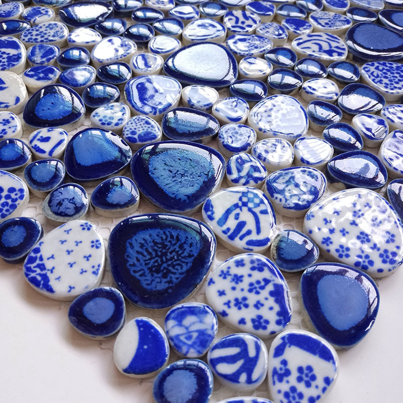 30*30 cm Modern Blue Ceramics Mosaic Tiles