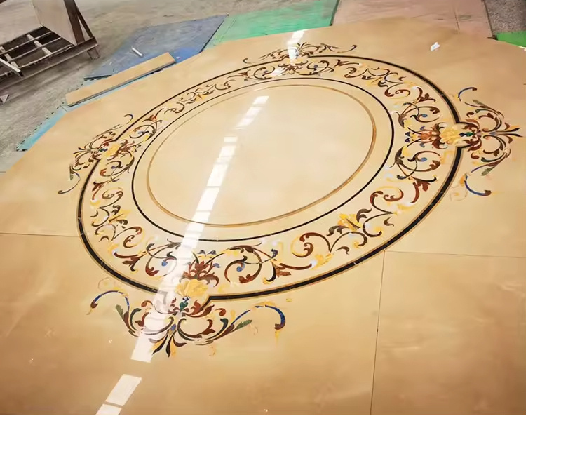 home decorative luxury waterjet marble tile flooring ceramic marble medallion