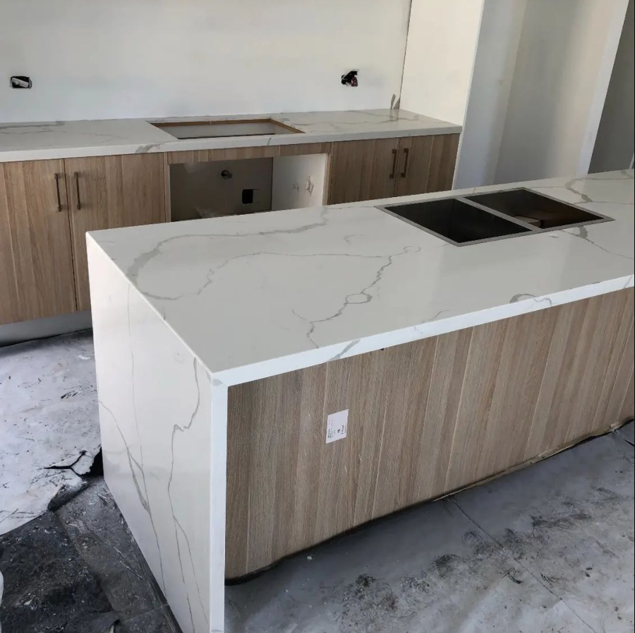 modern design quartz slab kitchen countertop Prefabricated Kitchen Countertop Encimeras Free of Antidumping