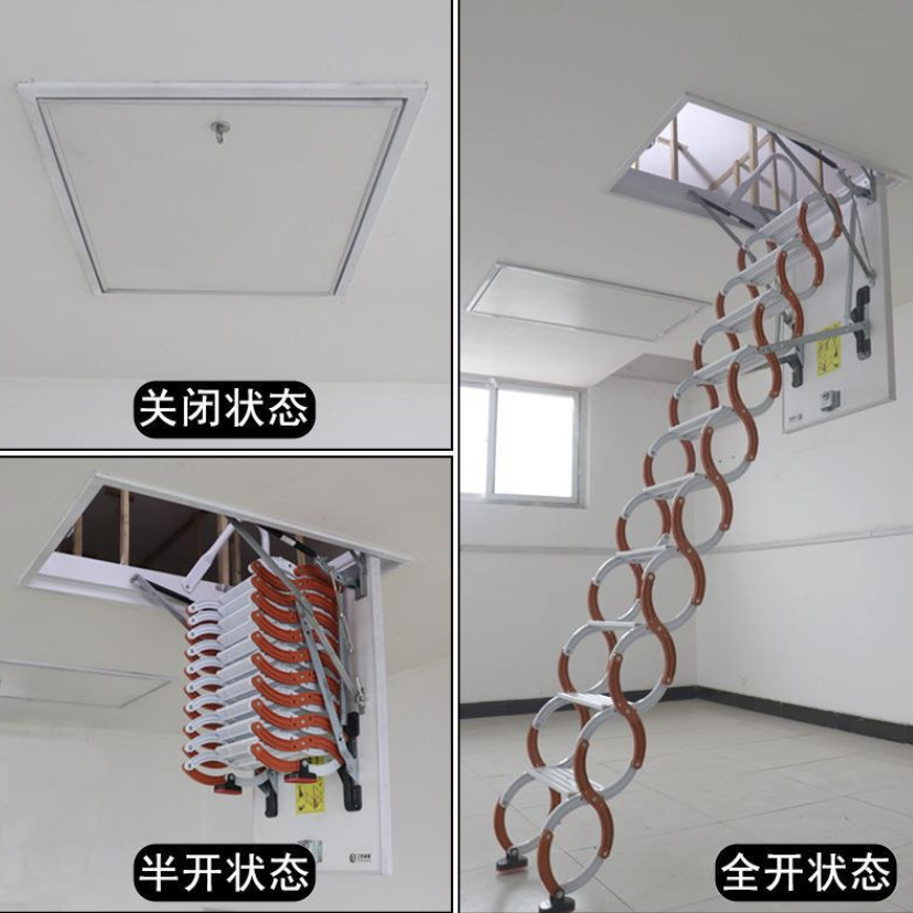 china cheap price electric portable folding stairs design Telescopic Staircase Curved Stair Side Mounted Top stairs