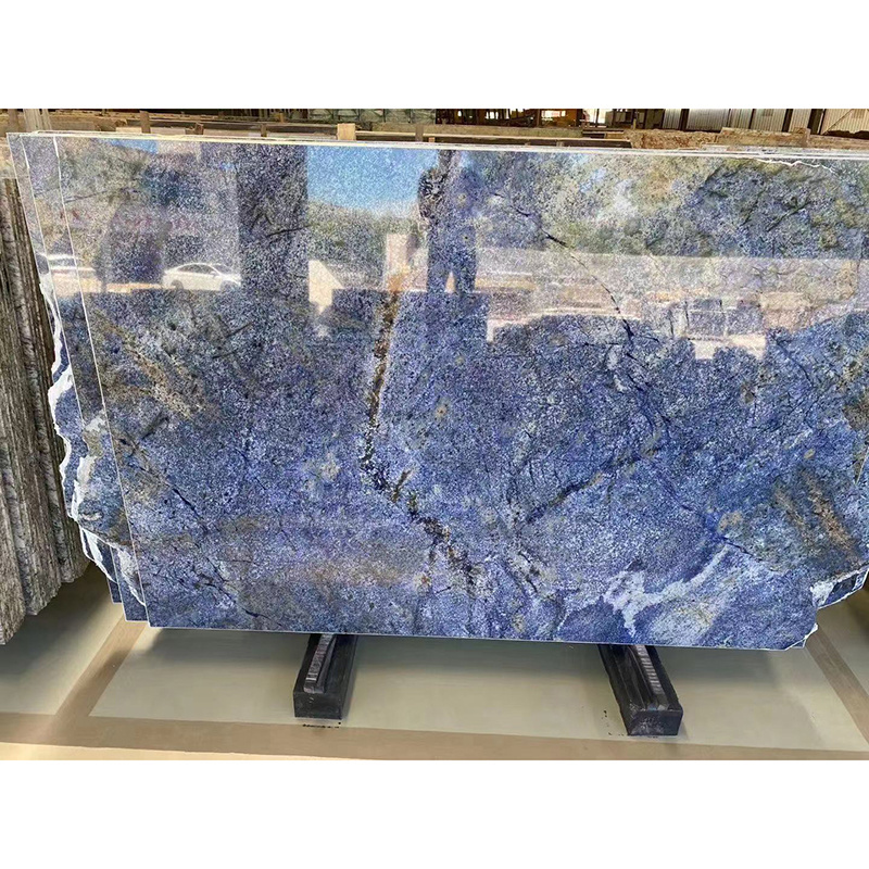 Natural Stone Polished Blue Onyx Tiles Backlit Blue Ice Onyx Marble Slab For Onyx Table Tops Hot Sell