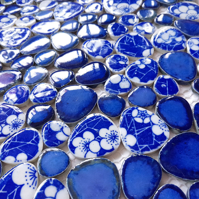 30*30 cm Modern Blue Ceramics Mosaic Tiles