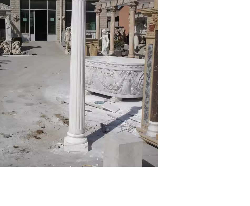 good quality customized Roman design natural stone marble column