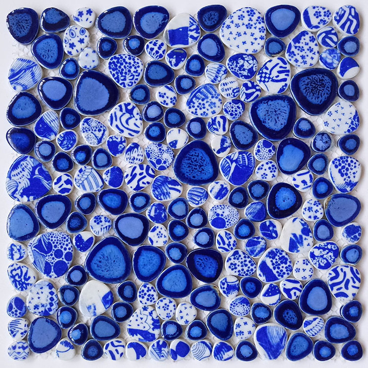 30*30 cm Modern Blue Ceramics Mosaic Tiles