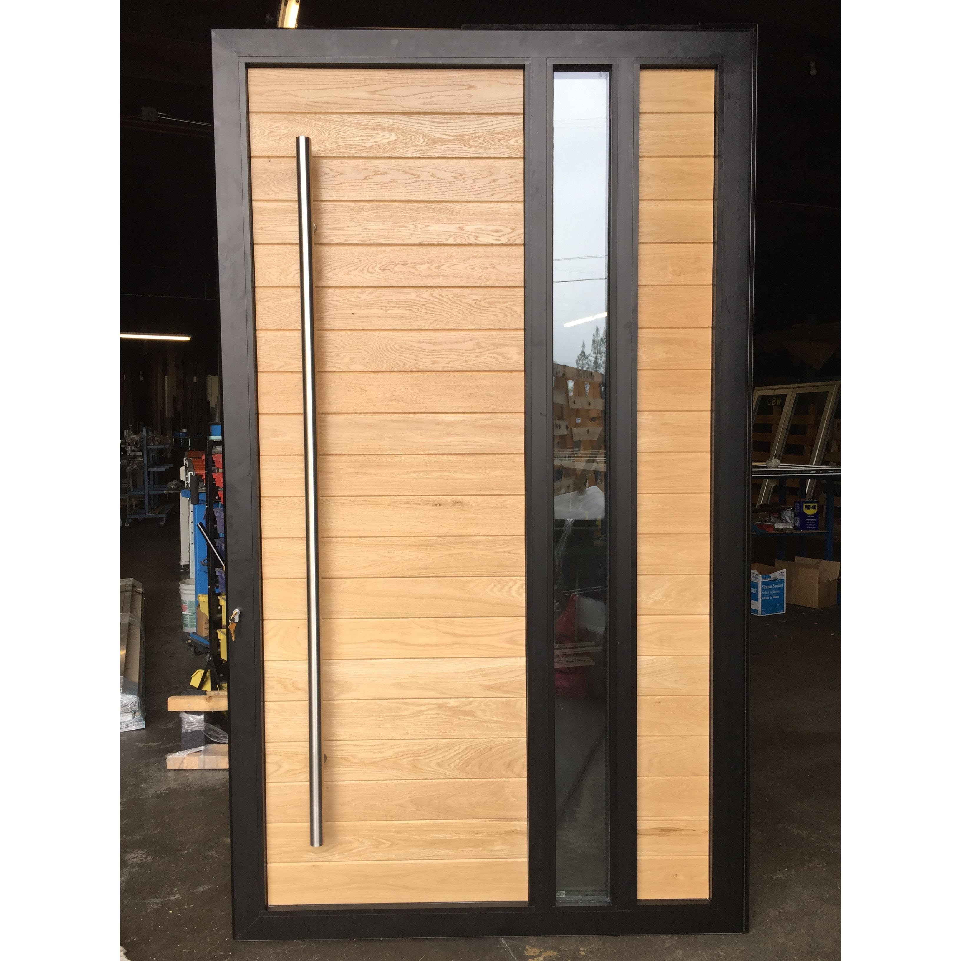 hot sale soundproof plain teak price of wood main door designs exterior glass wooden doors wooden door For home