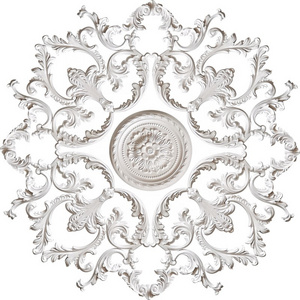 Factory Custom Made French Retro Floral Palace Interior  PU Ceiling Panel Tiles Medallion for Light Ceiling Lamp