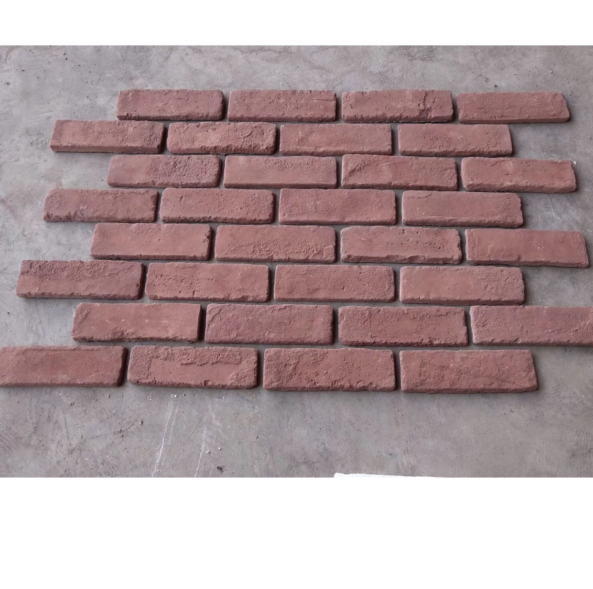 villa decoration 3d design wall Artificial culture stone red brick exterior wall stone outdoor cladding tiles