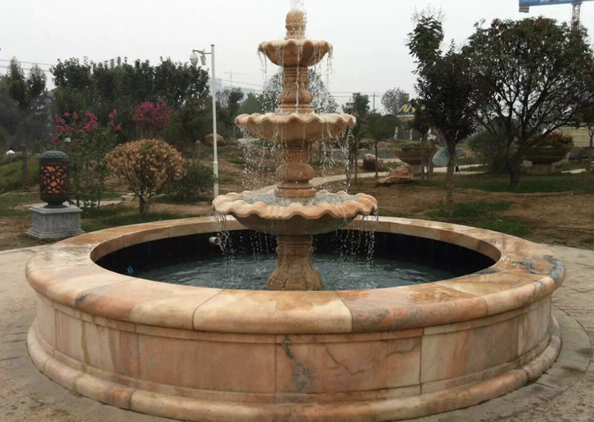 marble sculpture outdoor  Antiqued Decorating Natural Limestone Dubai marble molds for Water fountain