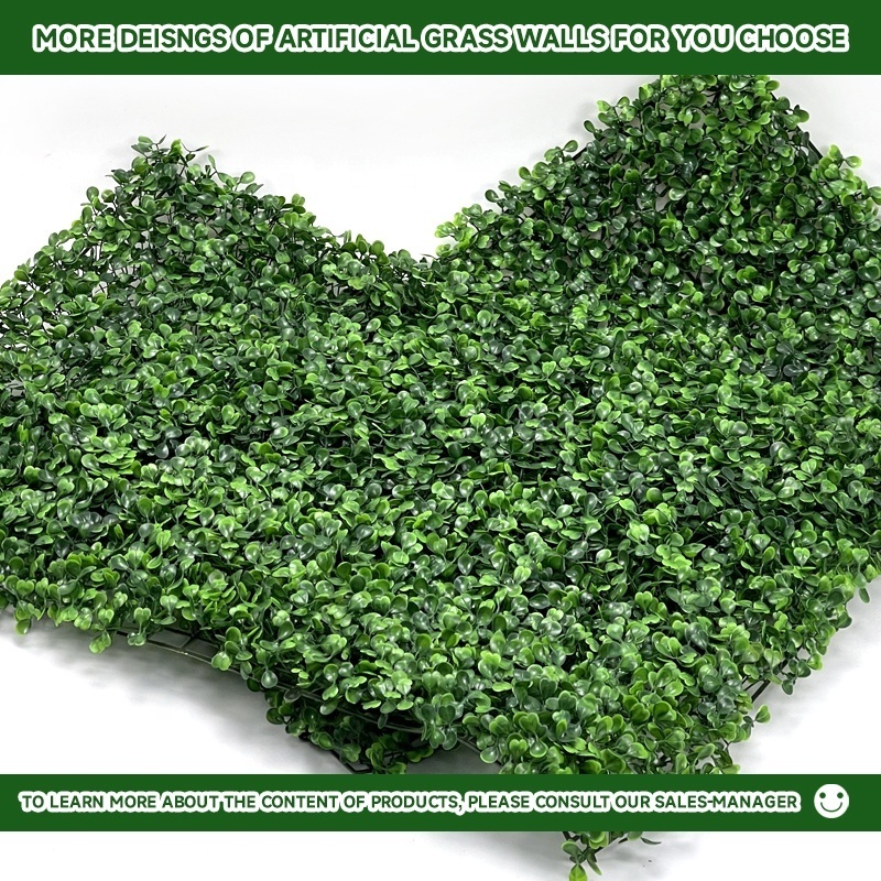 good quality Artificial Grass Wall Panel Backdrop Greenery Boxwood Panels Green Wall Decor Ivy Fence Covering Privacy