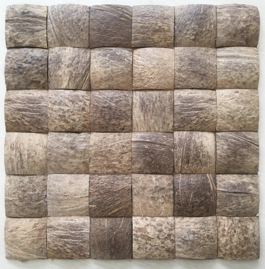 Nature coconut shell wall panels coconut mosaic tiles coconut shell tile