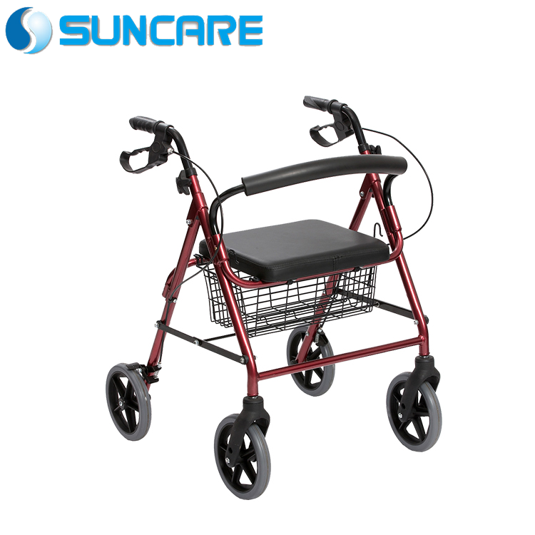 Storage Bag Soft Seat aluminum convenient Medical Comfortable Handles walker rollator