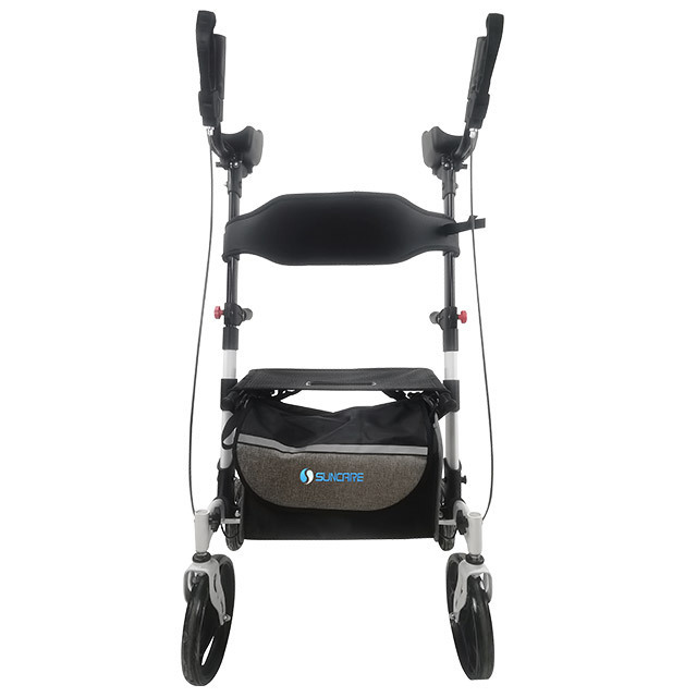 Aluminum light weight Upright Rollator Walker With Padded Arm And Backrest And Seat For adult walker rollator