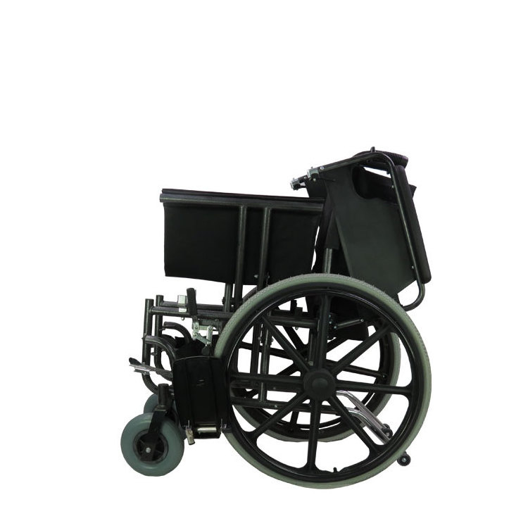 Durable lightweight folding power manual wheelchair with detachable armrest