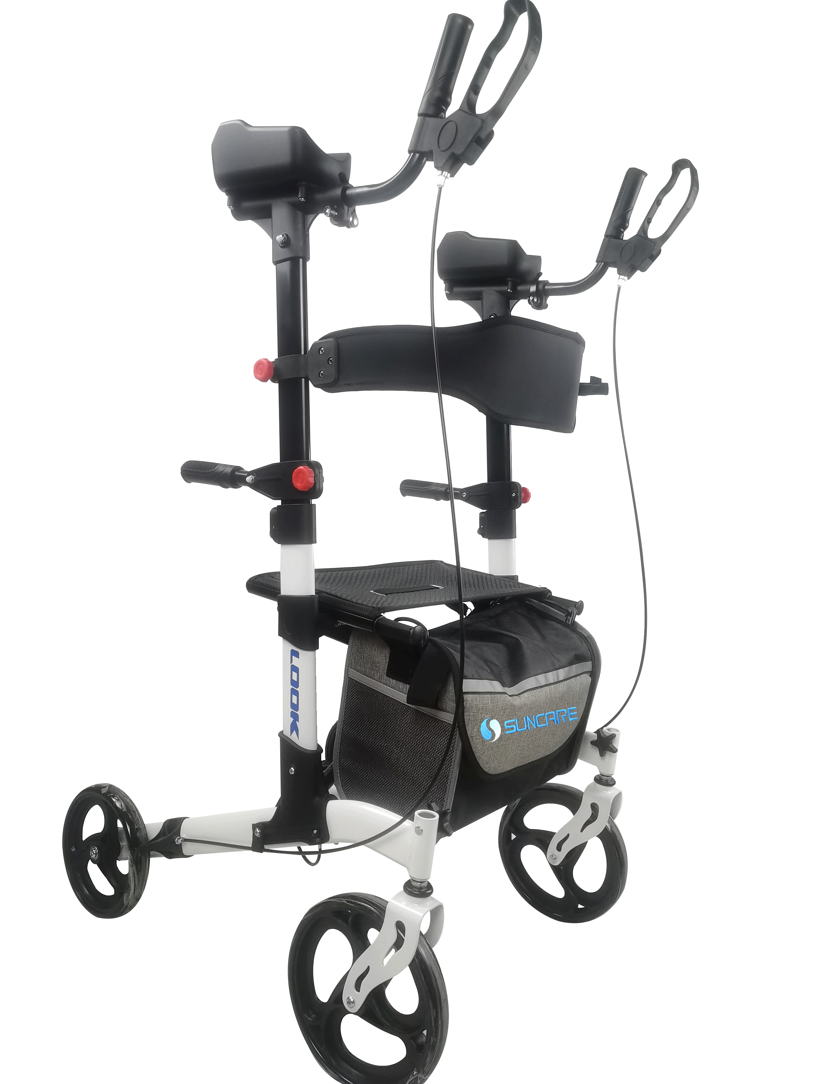 Aluminum light weight Upright Rollator Walker With Padded Arm And Backrest And Seat For adult walker rollator