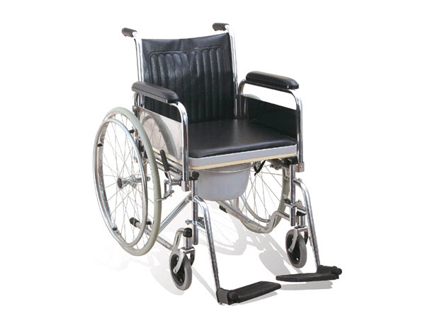 Hospital best sale cerebral palsy used manual folding reclining commode wheelchair for elder