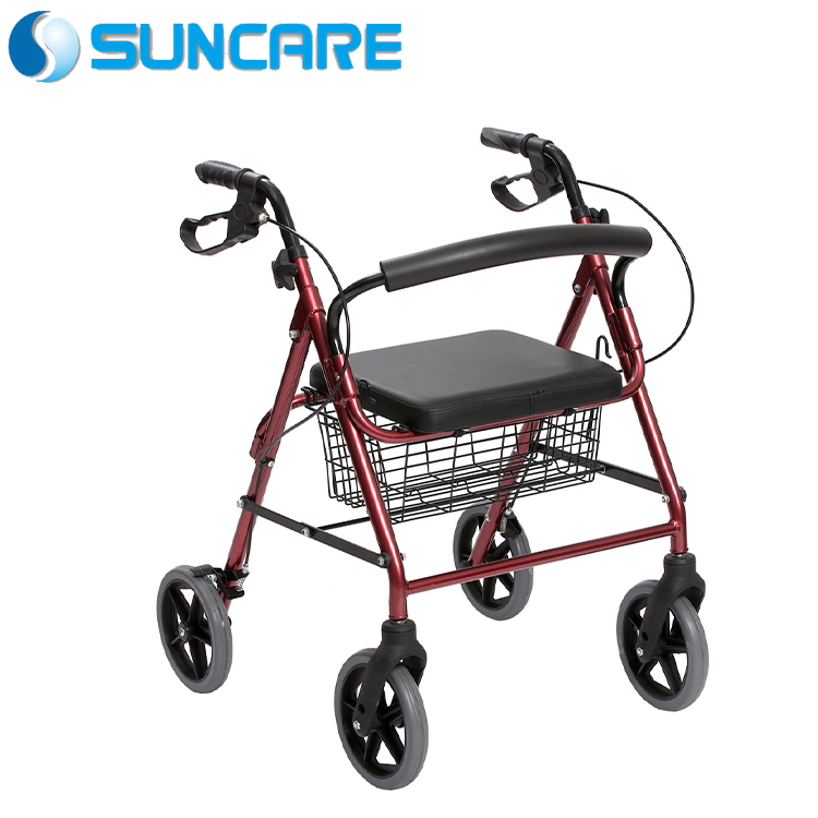 Backrest Comfortable Handles convenient aluminum Lightweight Foldable rollator walker