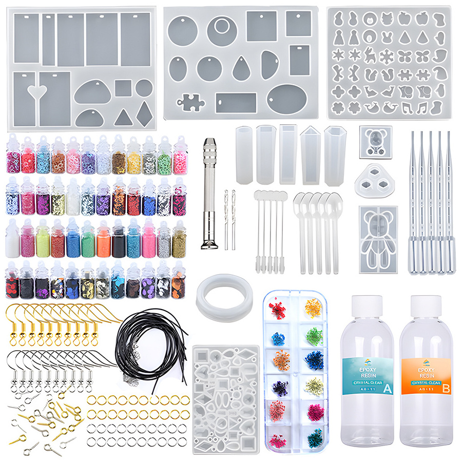 Custom Diy Fashion Kits Epoxy Resin Jewellery Making Kit Mold And Pigment Art Epoxy Resin Craft Resin