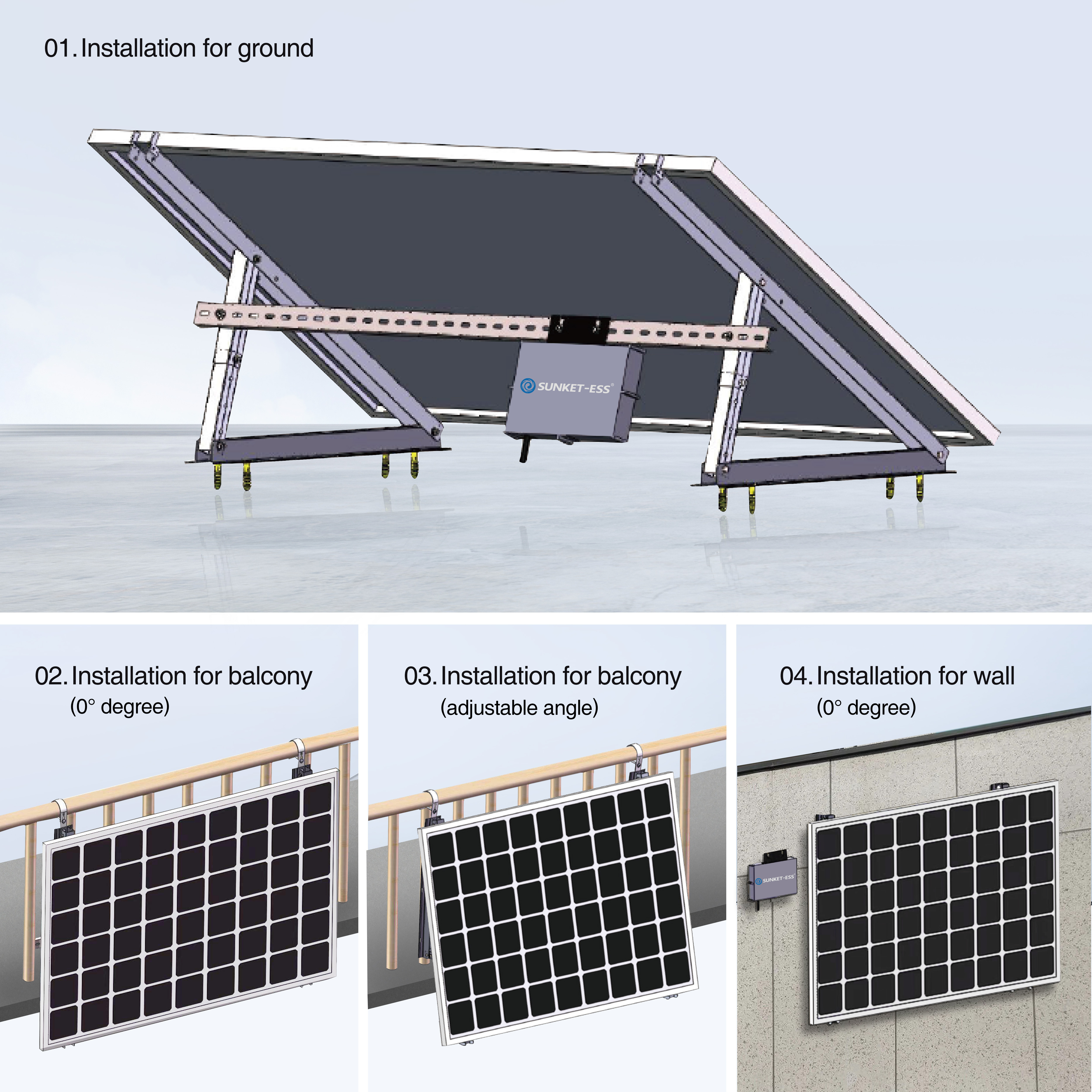 Balkonkraftwerk 600W 800W 1000W 1200w  EU Stock Germany balcony solar panel system solar kit solar panel balcony