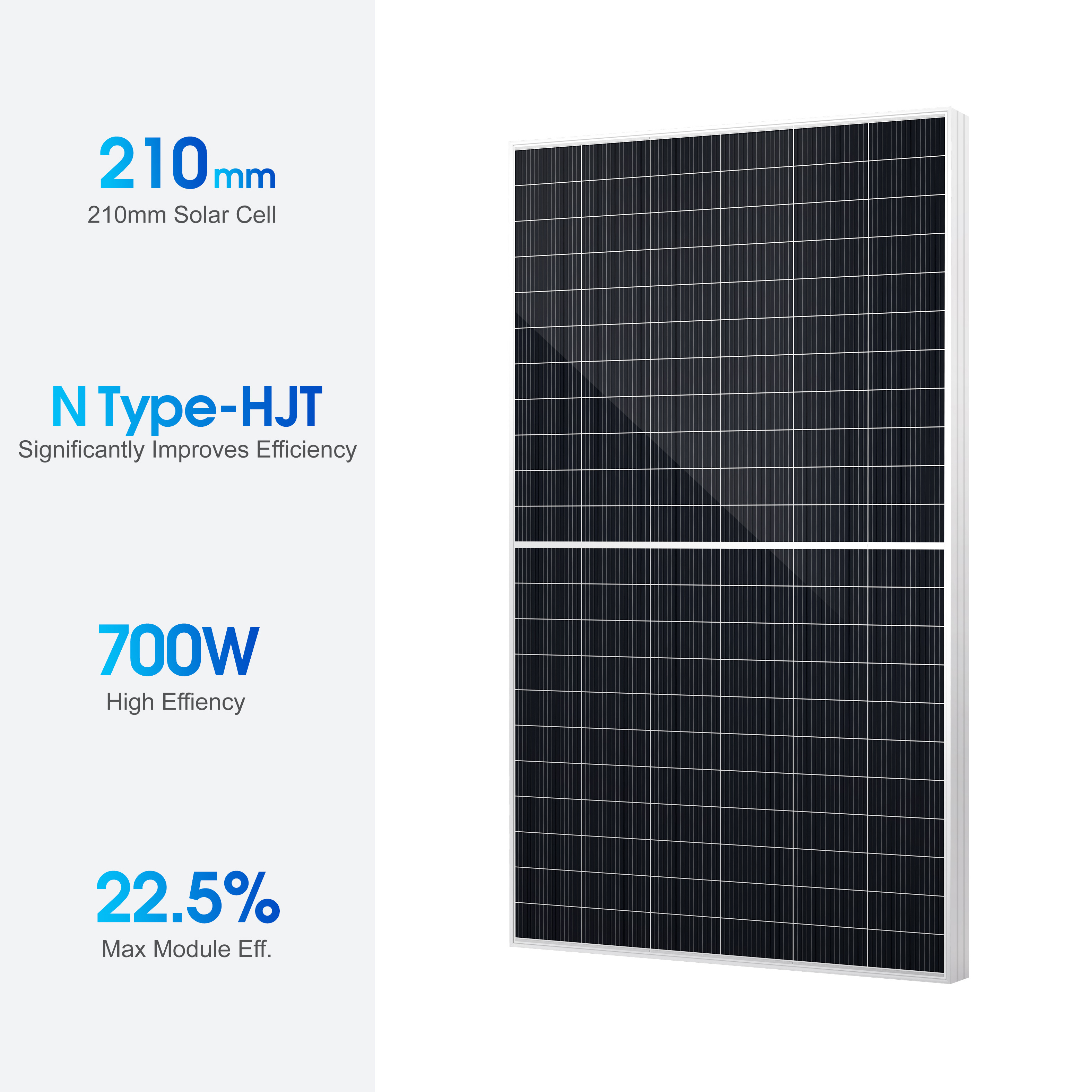 Solar Energy Panels Mono crystalline Glass Glass Pv Module 660W 680W 700W Bifacial Solar Modules HJT Panel Solar