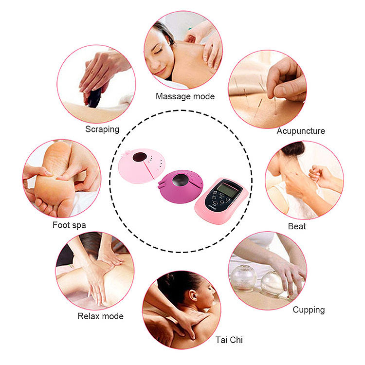 Battery Silicone Electric 8 Model Enlargement Breasts Vibration Electric Breast Massager