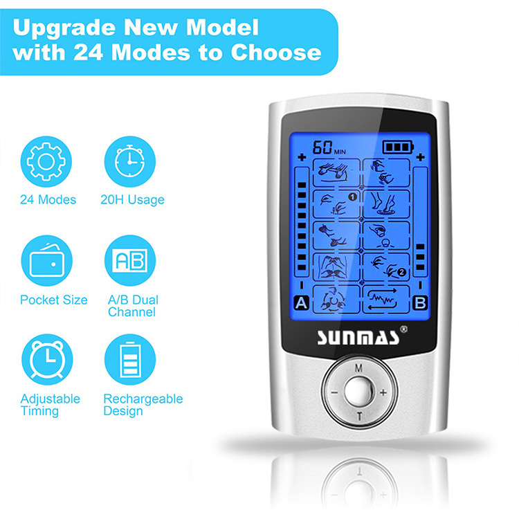 factory price digital electronic pulse massager therapy machine stimulator tens ems