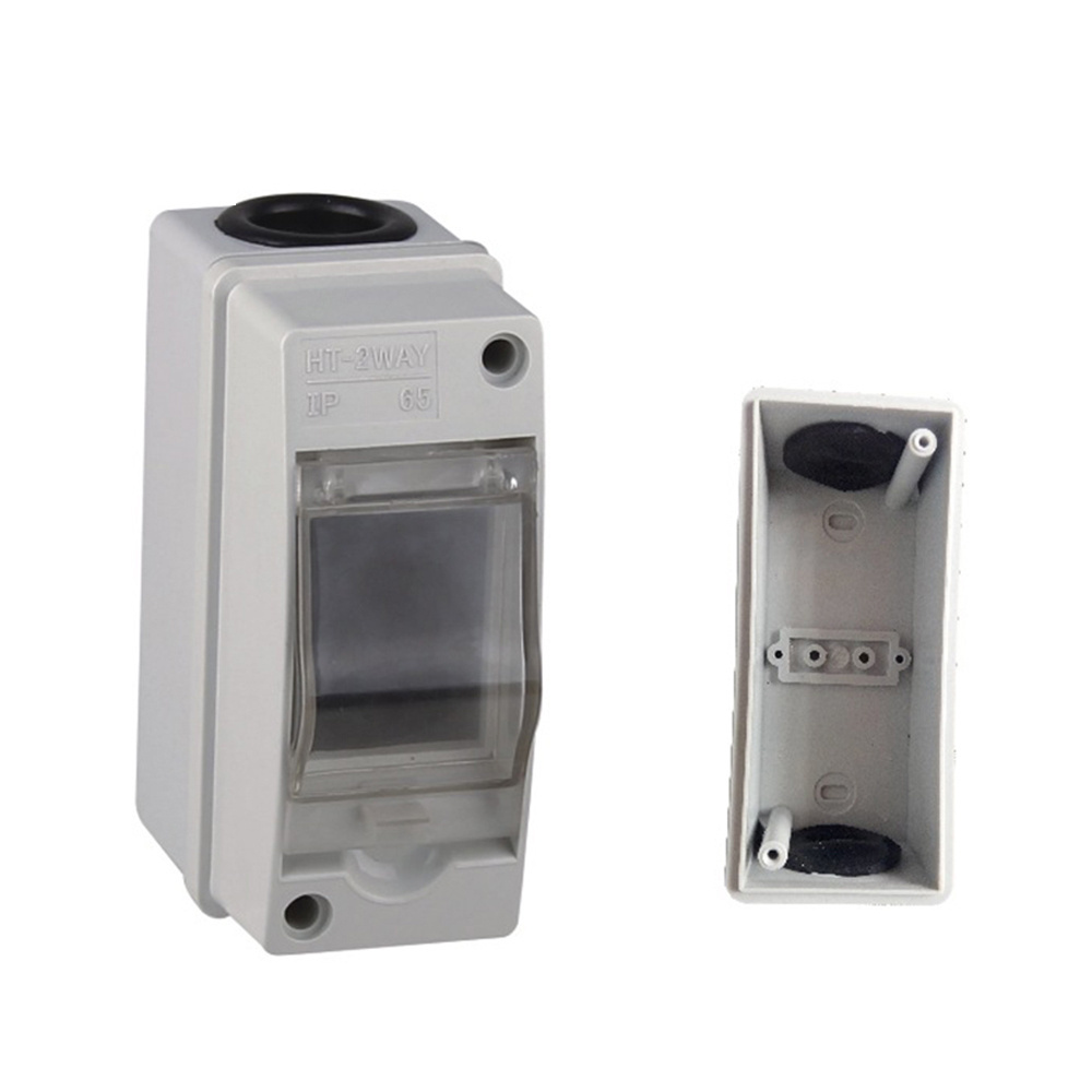 HT-2 SUNNOM 2way  116*47*75mm   Electrical Power Distribution Box  PC Cover Waterproofir Switch Box IP65 waterpoof outdoor