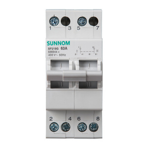 SF Series 2p 63a 400v Din Rail Mount Isolating Switch Modular Changeover Switch ON OFF ON