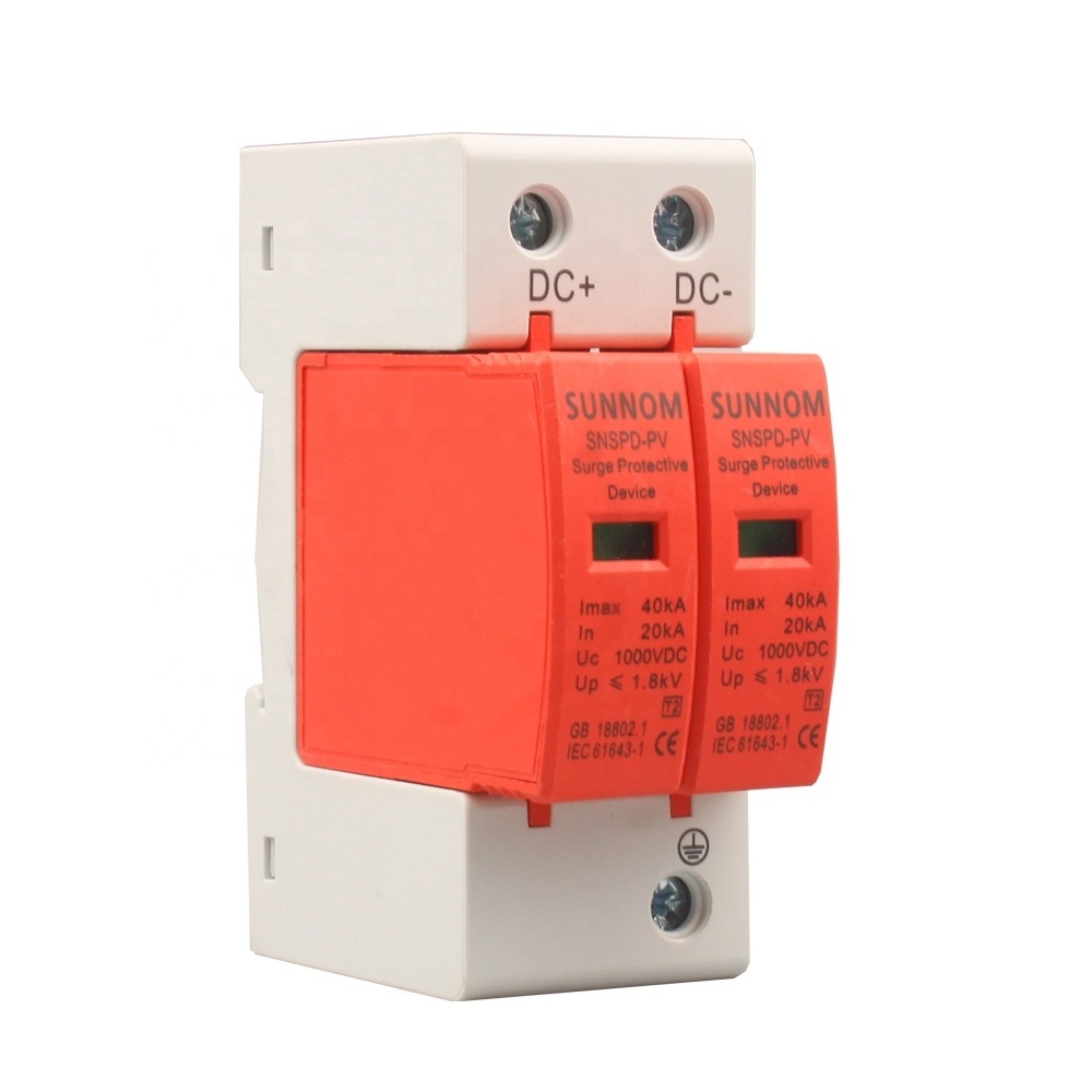 Voltage Surge Arrester Device, 2P Surge Protective Device DC Photovoltaic Lightning Protector Low-Voltage Arrester