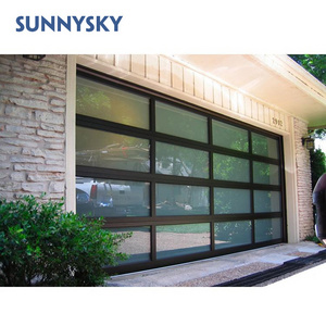 Sunnysky factory customized high quality residential aluminium vertical bifold garage doors