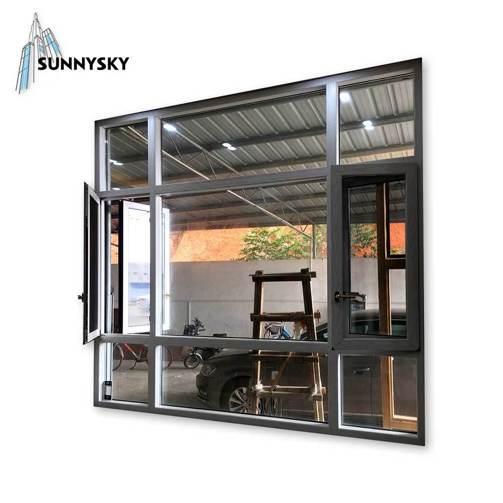 Hot sale aluminum mobile home inswing french casement window with competitive price