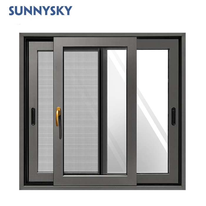 Sunnysky Simple Design Fenetre Aluminum Glass Sliding Window/Casement Windows