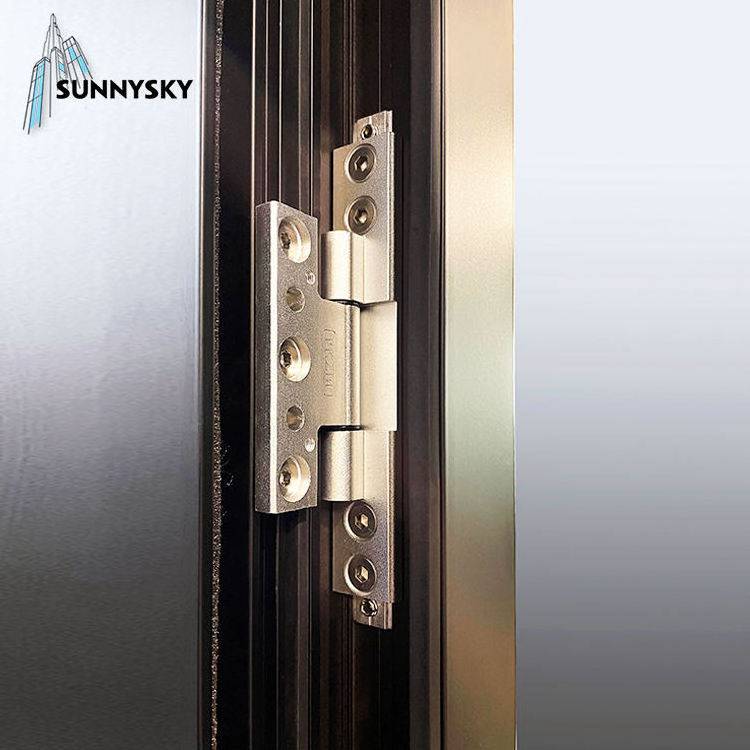 Sunnysky Professional Factory Soundproof House Exterior Aluminum French Glass Folding Doors exterior glass panel doors