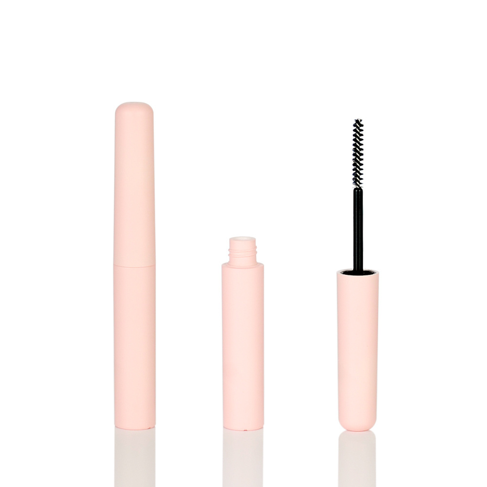 New Coming Custom Packaging Round Pink Double Head Empty Brow Eyelash Mascara Bottles With Comb Nylon Brush