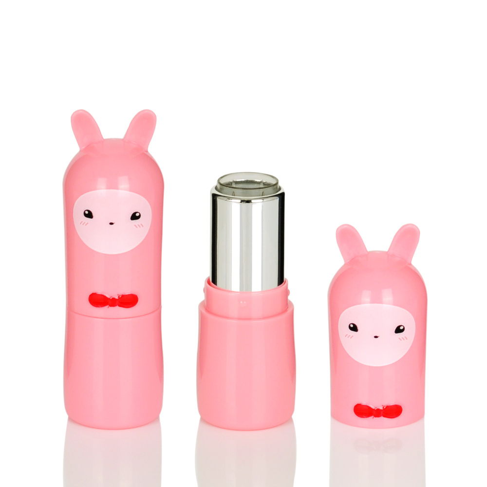 customized round matte slim bulk pink vegan refillable luxurious plastic empty lipstick tube/casing/case/container/packaging