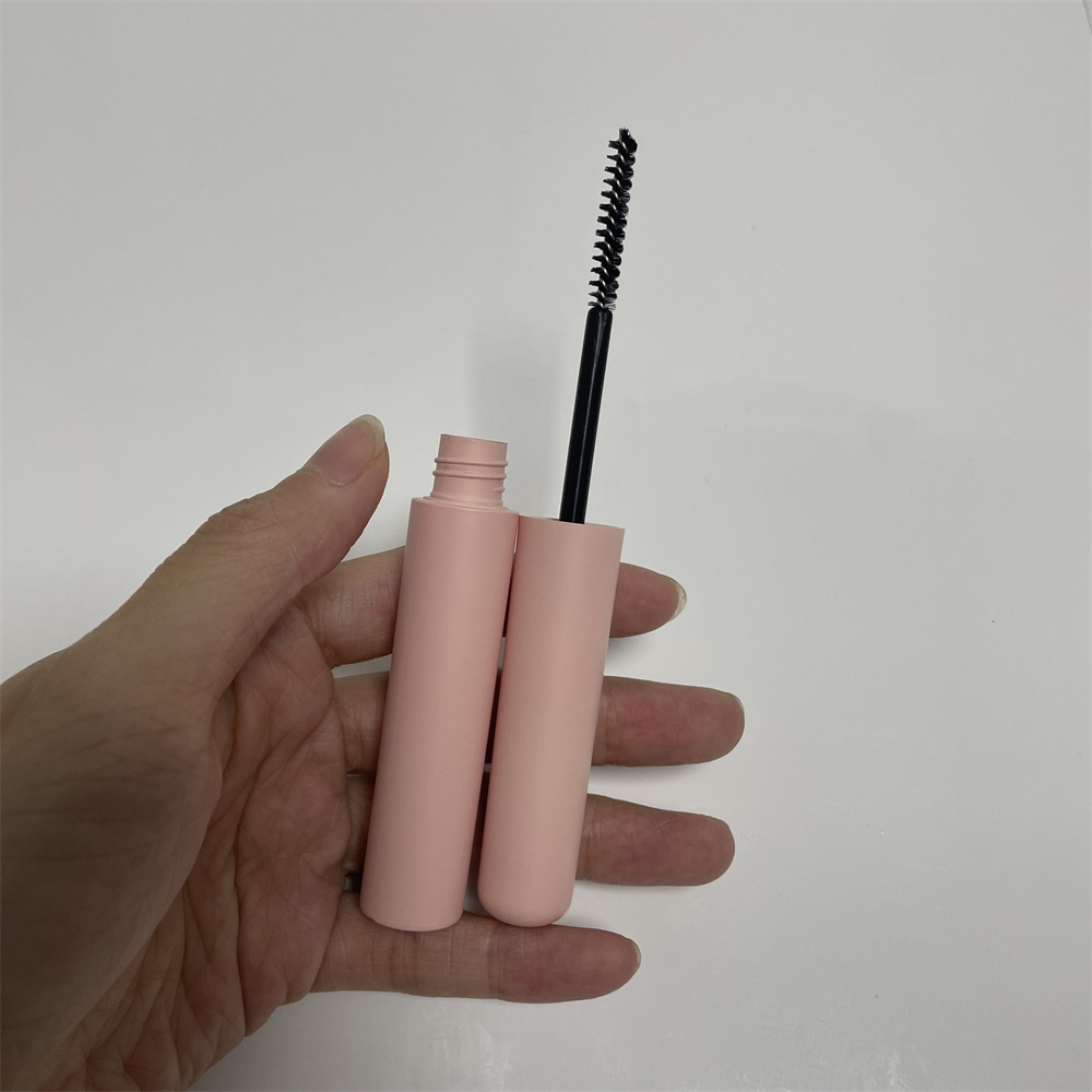 New Coming Custom Packaging Round Pink Double Head Empty Brow Eyelash Mascara Bottles With Comb Nylon Brush