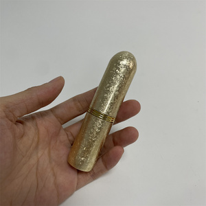 Fancy design private label unique lipstick tube manufactures custom glitter gold lipstick tube case packaging 12.7 mm