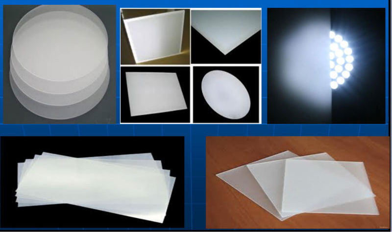 Prismatic PS diffuser sheet for ceiling lights